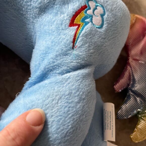 RAINBOW DASH My Little Pony Blue Plush Stuffed Animal Metallic Hasbro 2017 18” - Picture 3 of 8